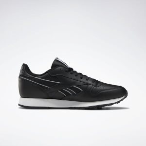 Reebok Classic Leather Turnschuhe Herren - Schwarz/Weiß - DE 869-APQ